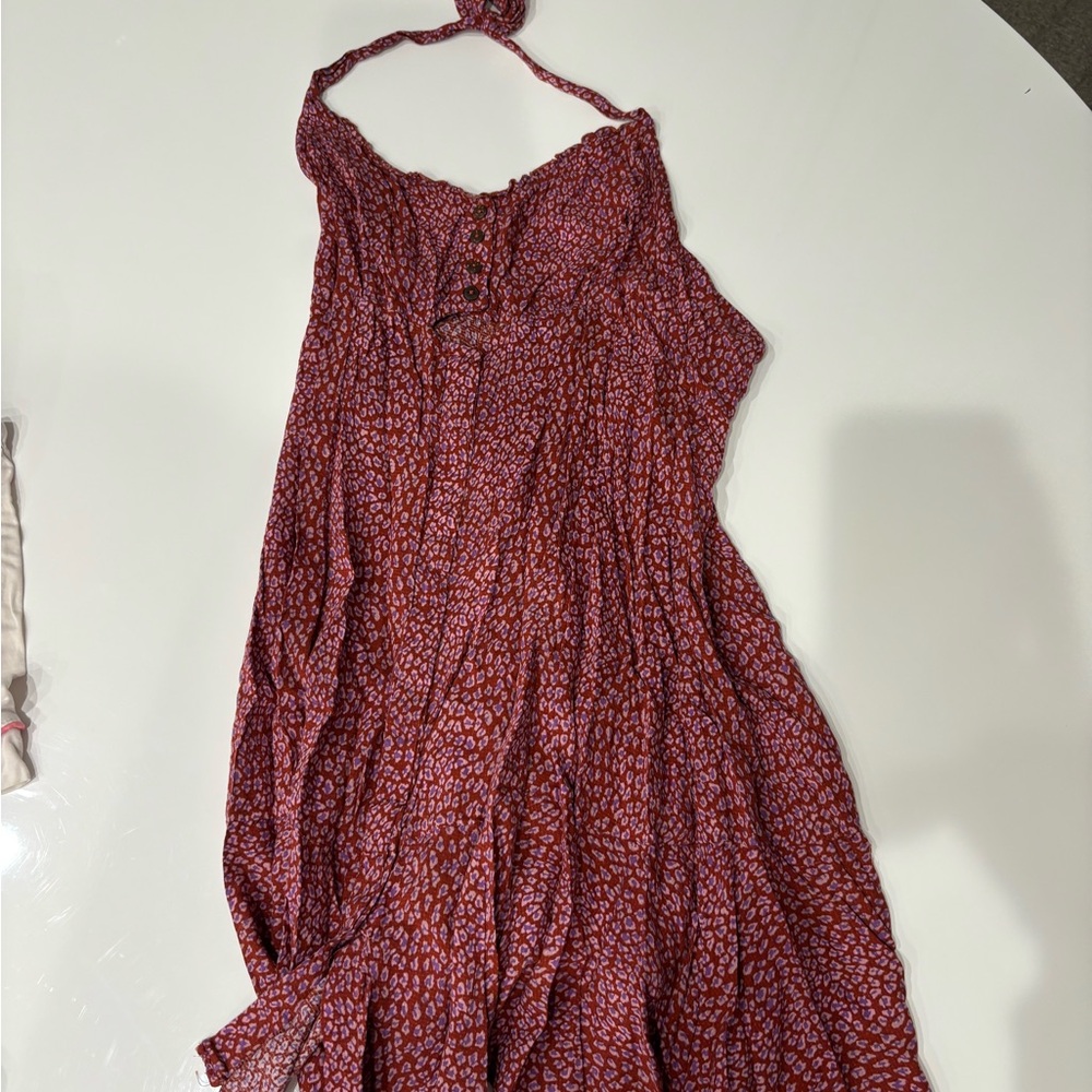 Free People Strapless Red Dress